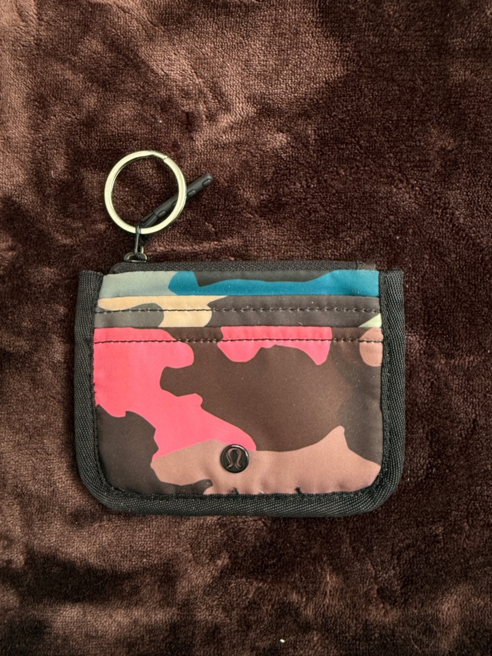 lululemon athletica Camo Card Holder Keychain in Pink, Brown, Blue